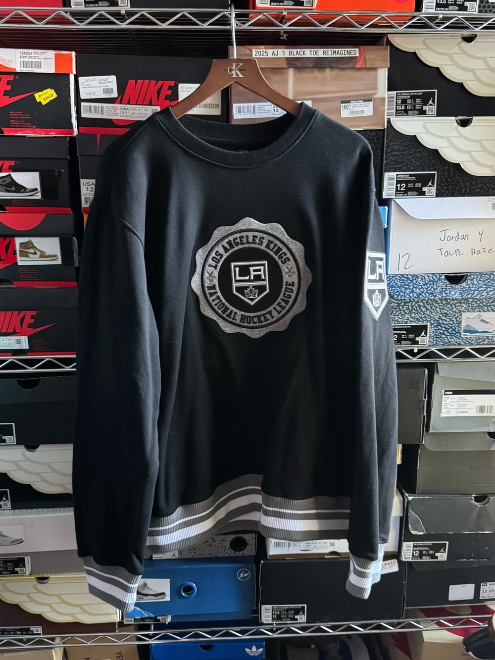 Nike Black Crewneck Sweatshirt with NHL Patch